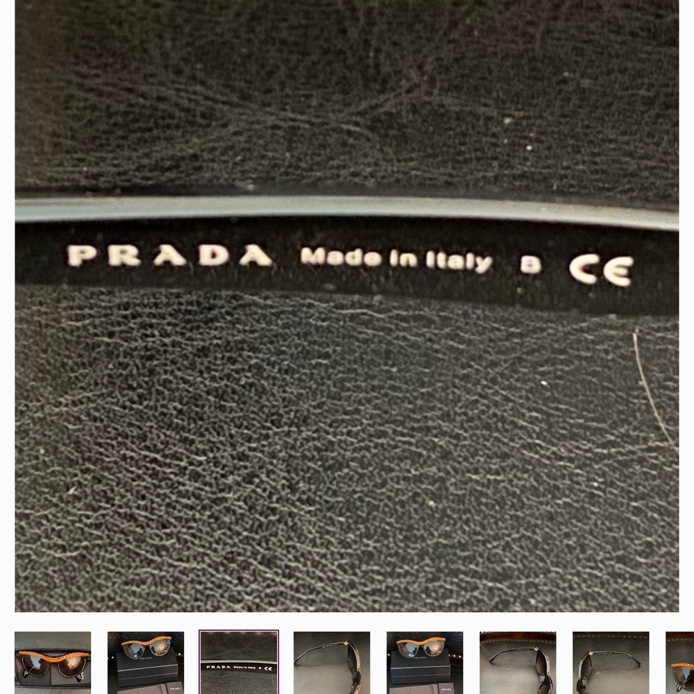 Prada Black and Orange Sunglasses - Picture 5 of 7